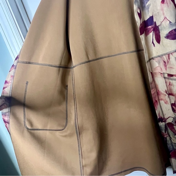Anthropologie Solitaire Faux Suede Boho Fall Floral Duster Jacket Medium EUC - Picture 12 of 15